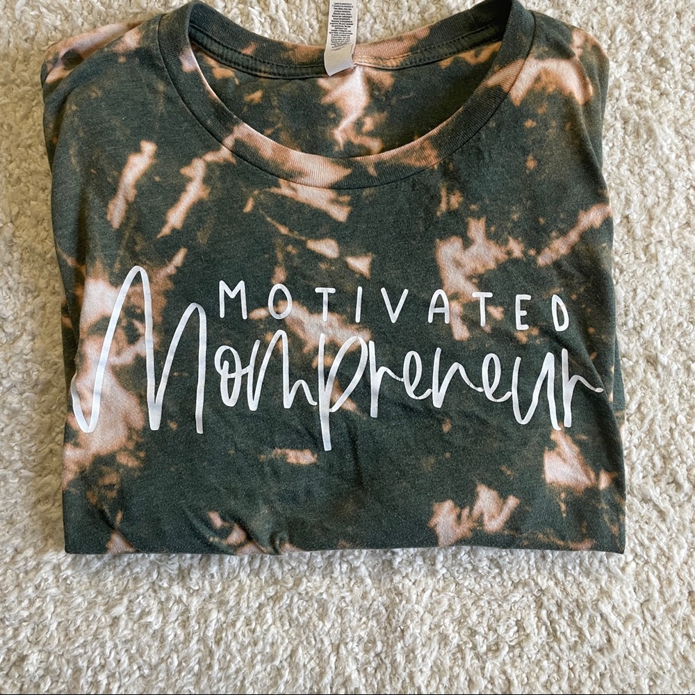 Women’s Bleached Tee Bella Canvas Unisex Fit Acid wash style Large